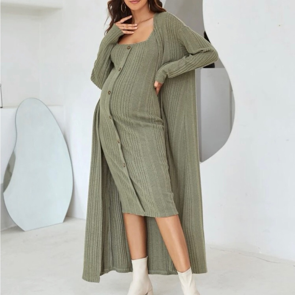 Maternity Dress & Sweater